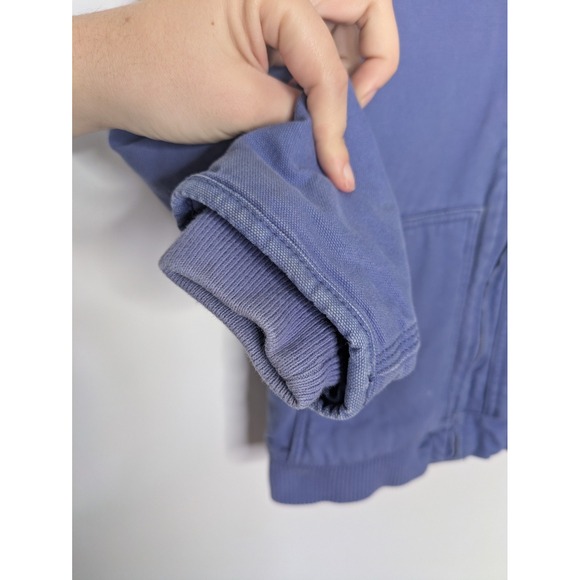 Carhartt Sherpa Duck Canvas Jacket Kids Girl's 7/8 Small Hooded Insulated Winter - Picture 4 of 12